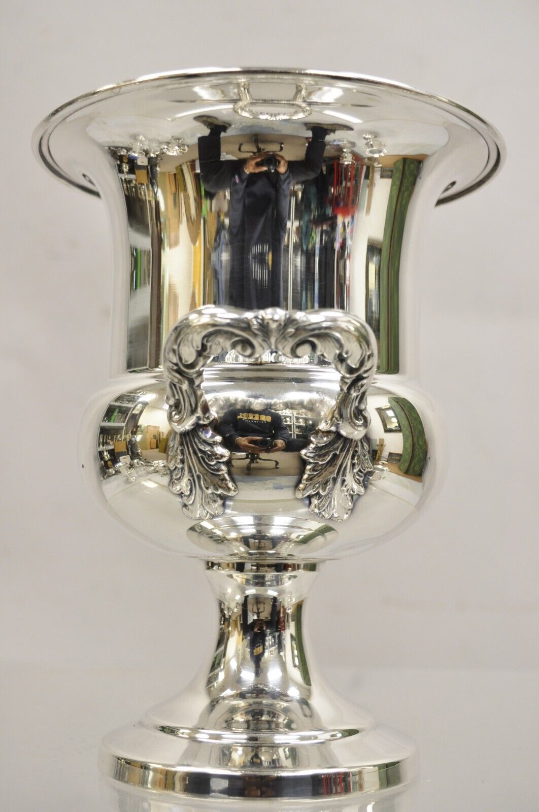 Sheffield USA Silver Plated Ornate Twin Handle Champagne Chiller Ice Bucket