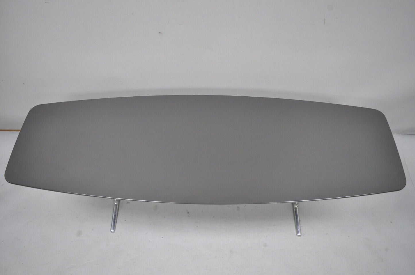 Minotti Italian Modern Surfboard Coffee Table with Chrome Steel Legs