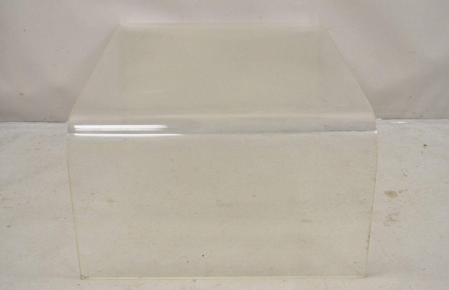 Vintage Mid Century Modern Large 42 x 30 Lucite Waterfall Coffee Table