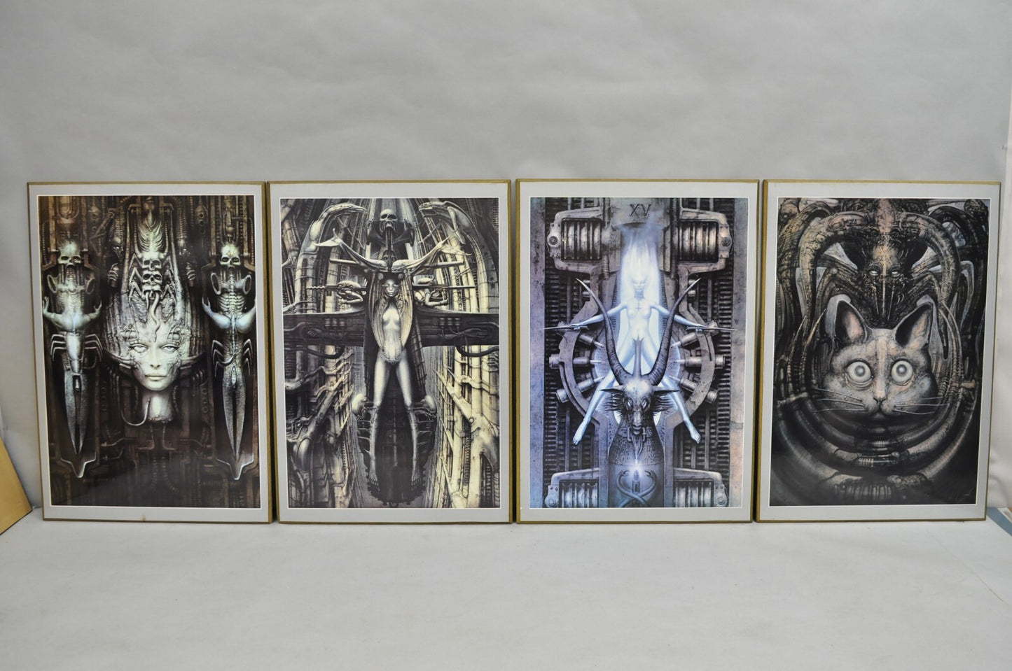 Vintage 1980s H.R. Giger Li, The Spell, Baphomet, Behemoth Art Print - 4 Pc Set