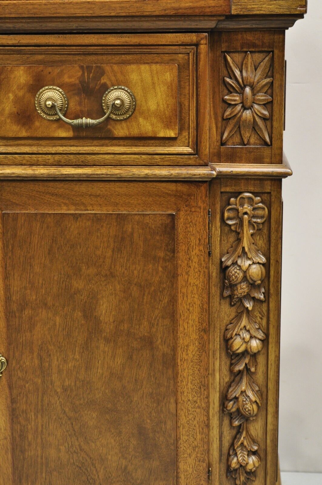 Karges French Neoclassical Style Mahogany Buffet Sideboard w/ Brass Urn Gallery