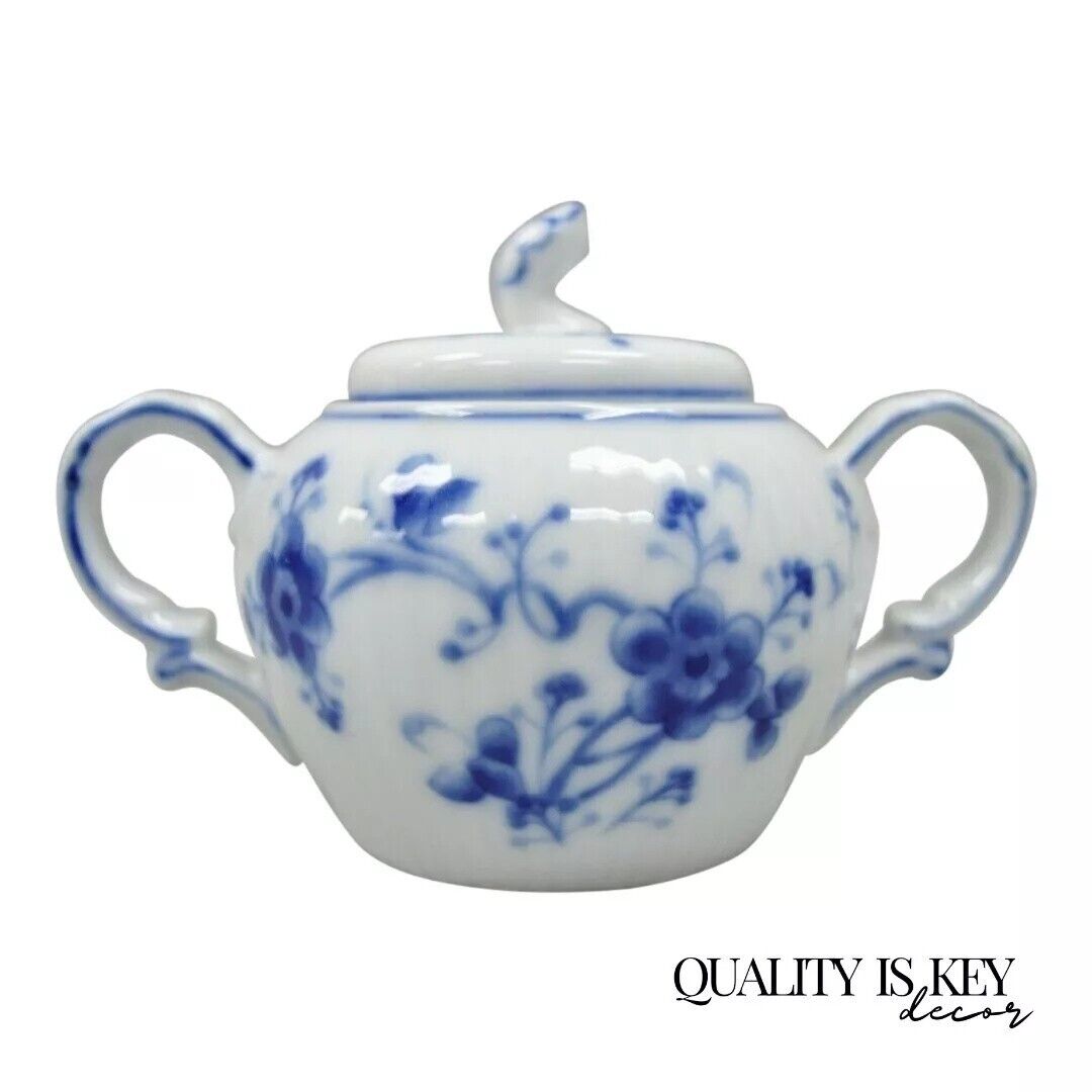 SIGMA Double Handle Lidded Porcelain Sugar Bowl Victoria Blue 7050