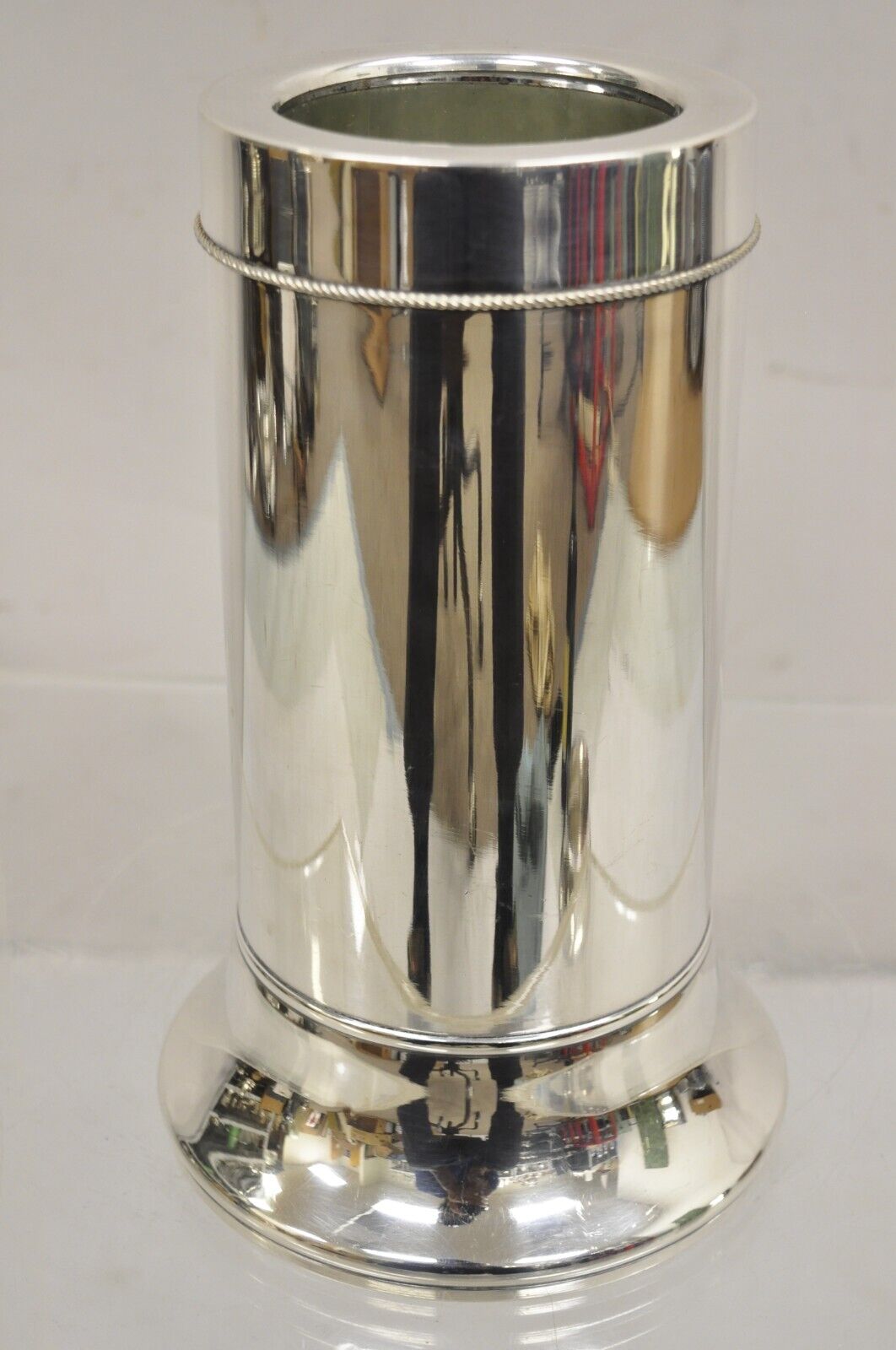 Vintage Gucci Nautical Ship Anchor Silver Plated Champagne Wine Chiller Bucket
