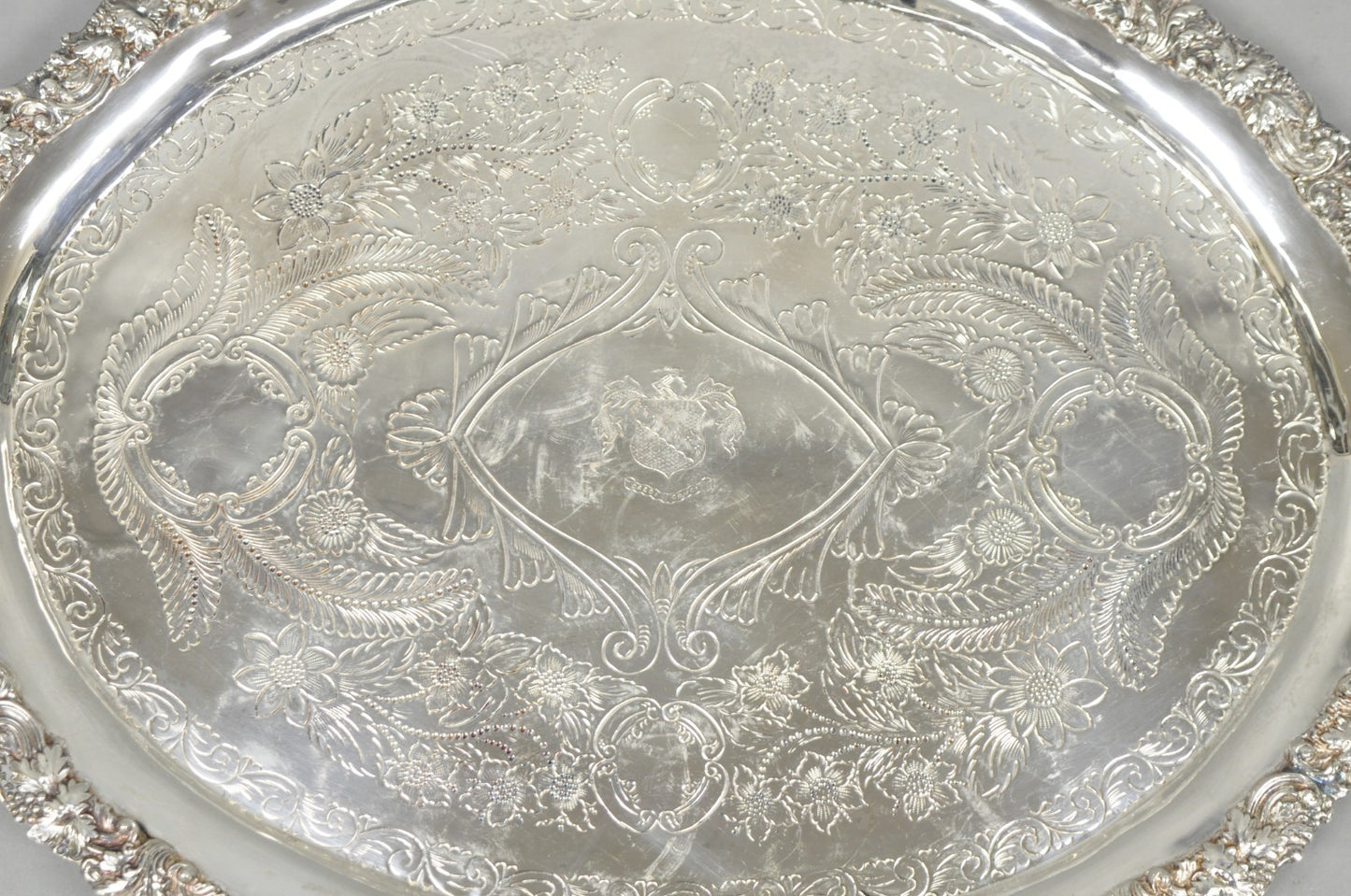 Antique Barker Ellis English Victorian Silver Plated Tea Set w/Tray - 7 Pc Set