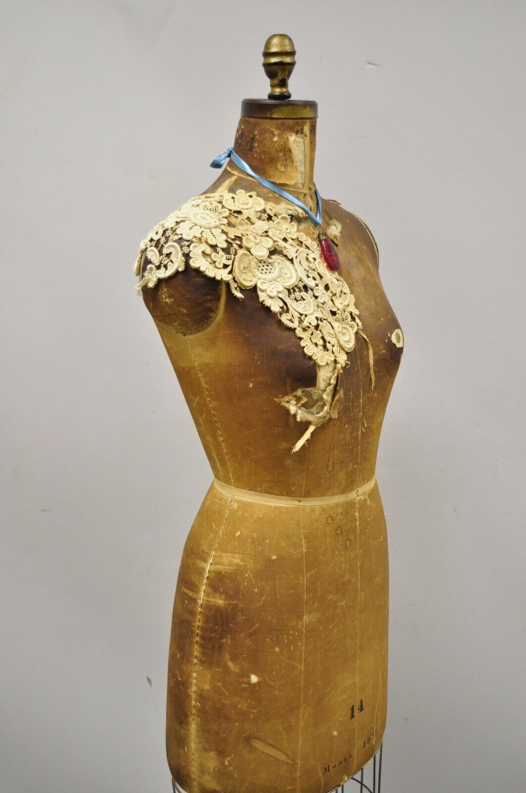 Antique J.R Bauman Model 1957 Size 14 Cage Dress Form Mannequin