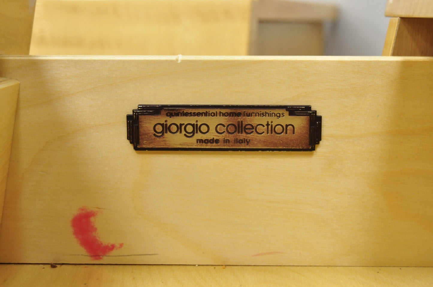 Italian Modern Lacquered Blonde Wood Nightstands by Giorgio Collection - a Pair