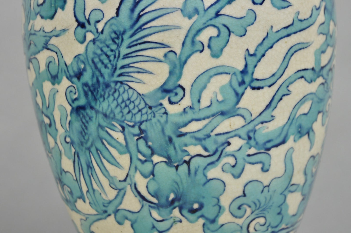 Antique Chinoiserie Chinese Porcelain Blue Ginger Jar Oriental Table Lamp