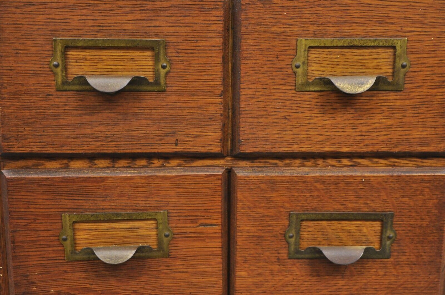 Antique Weis Mission Arts & Crafts Oak Stacking Letter File Cabinet - 3 Stack