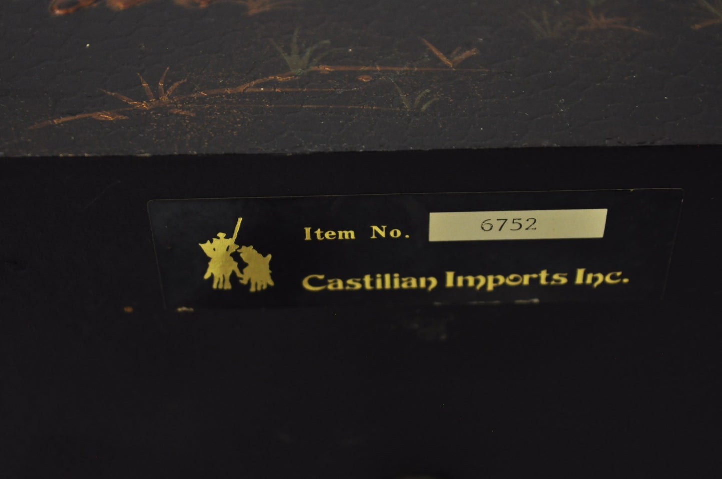 Castillian Imports Chinoiserie Black Lacquer Oriental Painted Obelisk Pyramid