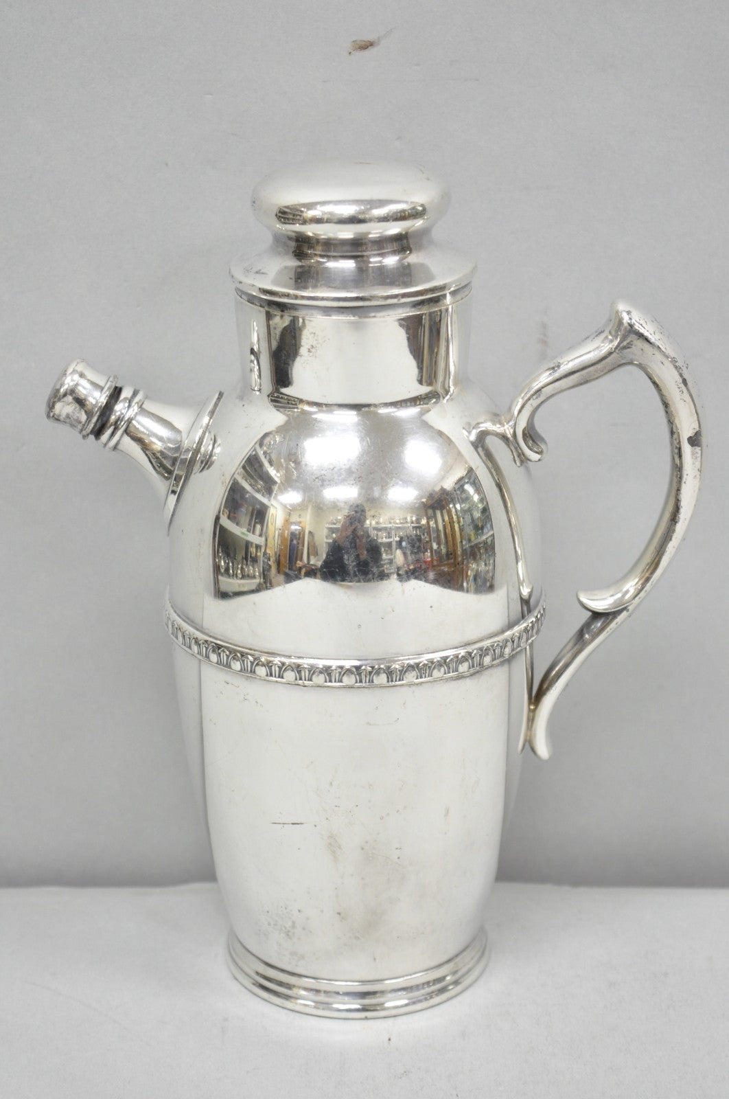 Vintage Art Deco Silver Plated Martini Cocktail Shaker Pitcher by Poole 2601