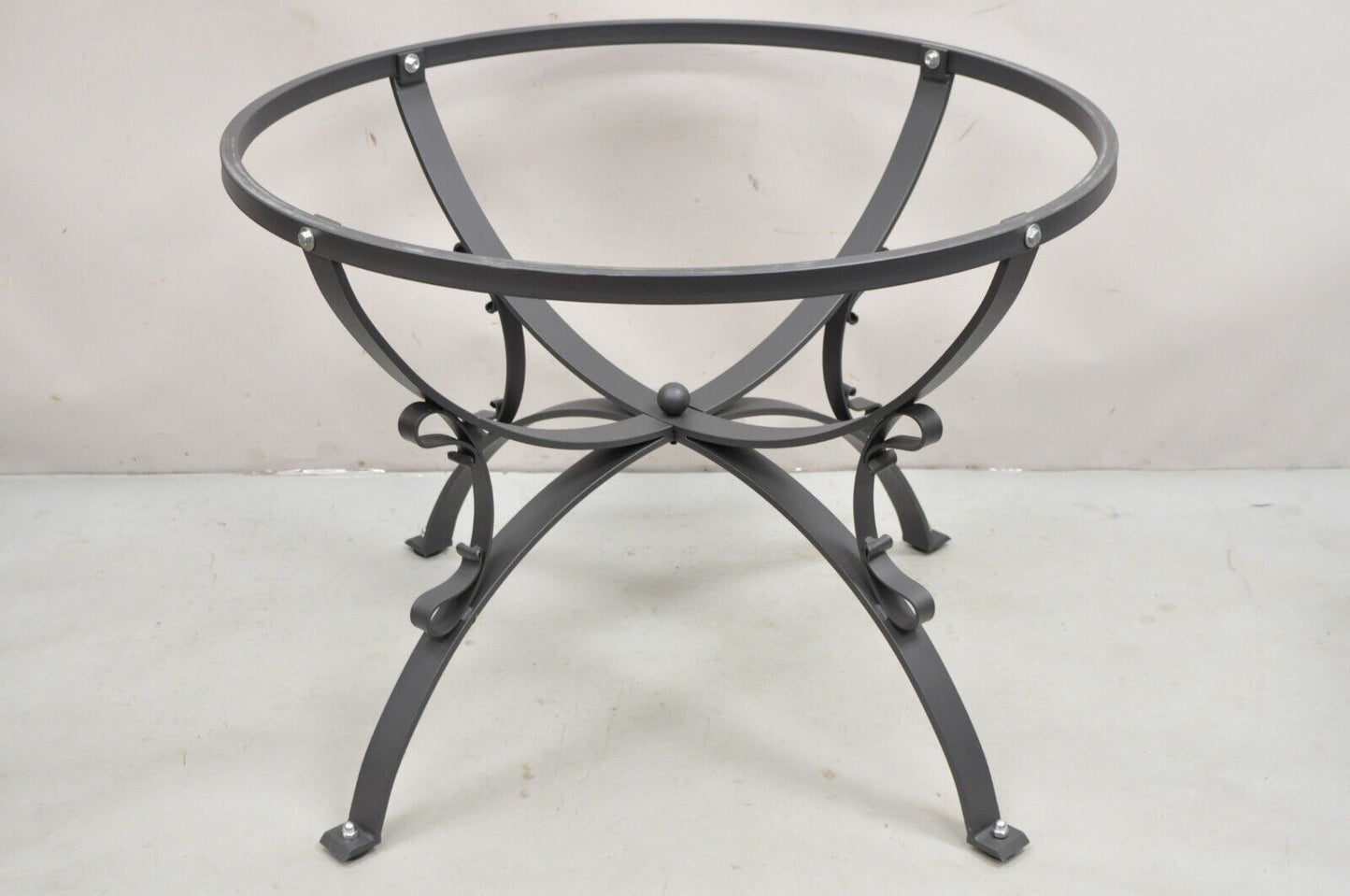 Italian Volcanic Fire Glazed Floral Painted Outdoor Dining Table Set - 7 Pcs