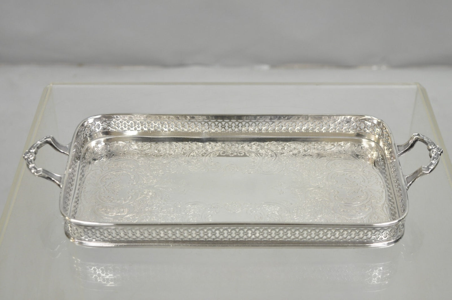 Vintage Wallace 335 Victorian Silver Plated Small Whatnot Trinket Dish Tray