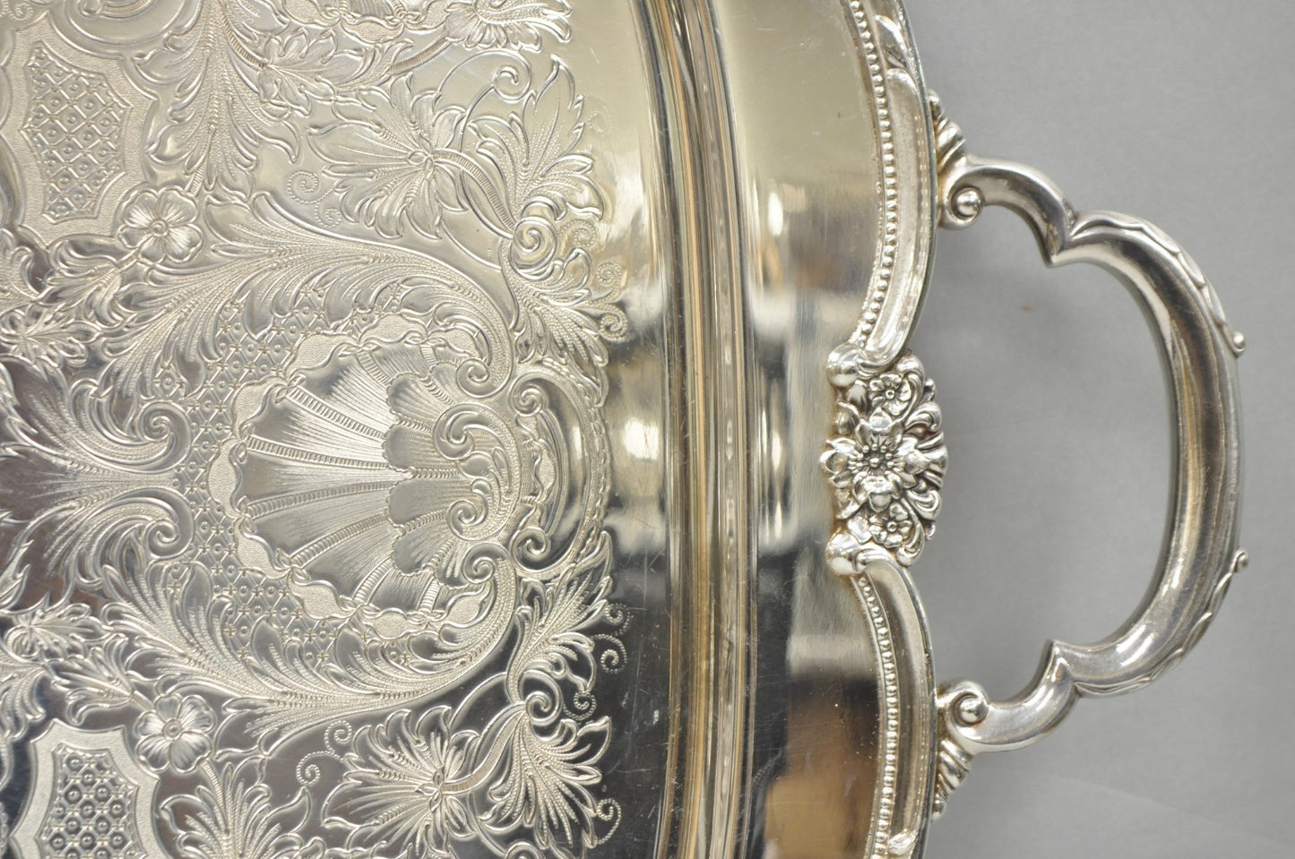 Vintage 1847 Rogers Bros "Remembrance" 9892 Silver Plated Serving Platter Tray