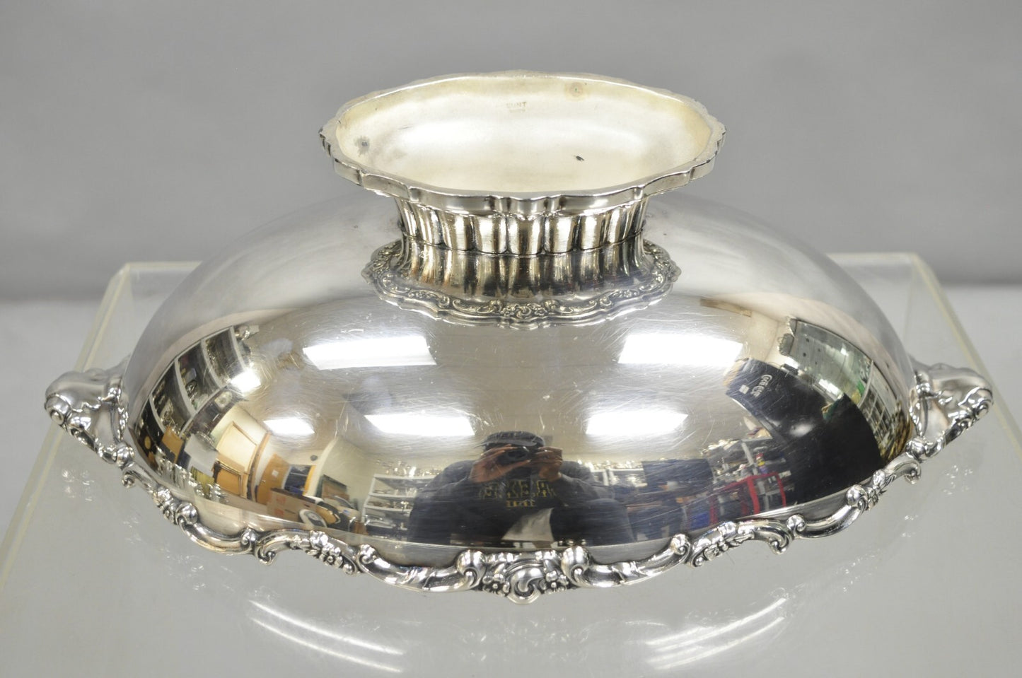 Vintage Victorian Silver Plated Oval Pedestal Centerpiece Fruit Bowl By Lunt