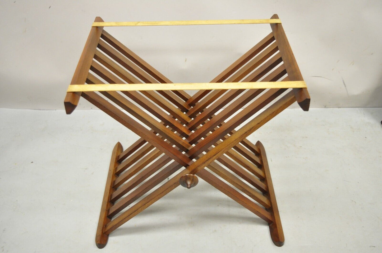 Stewart MacDougall Kipp Stewart Drexel Walnut Folding Campaign Table (B)