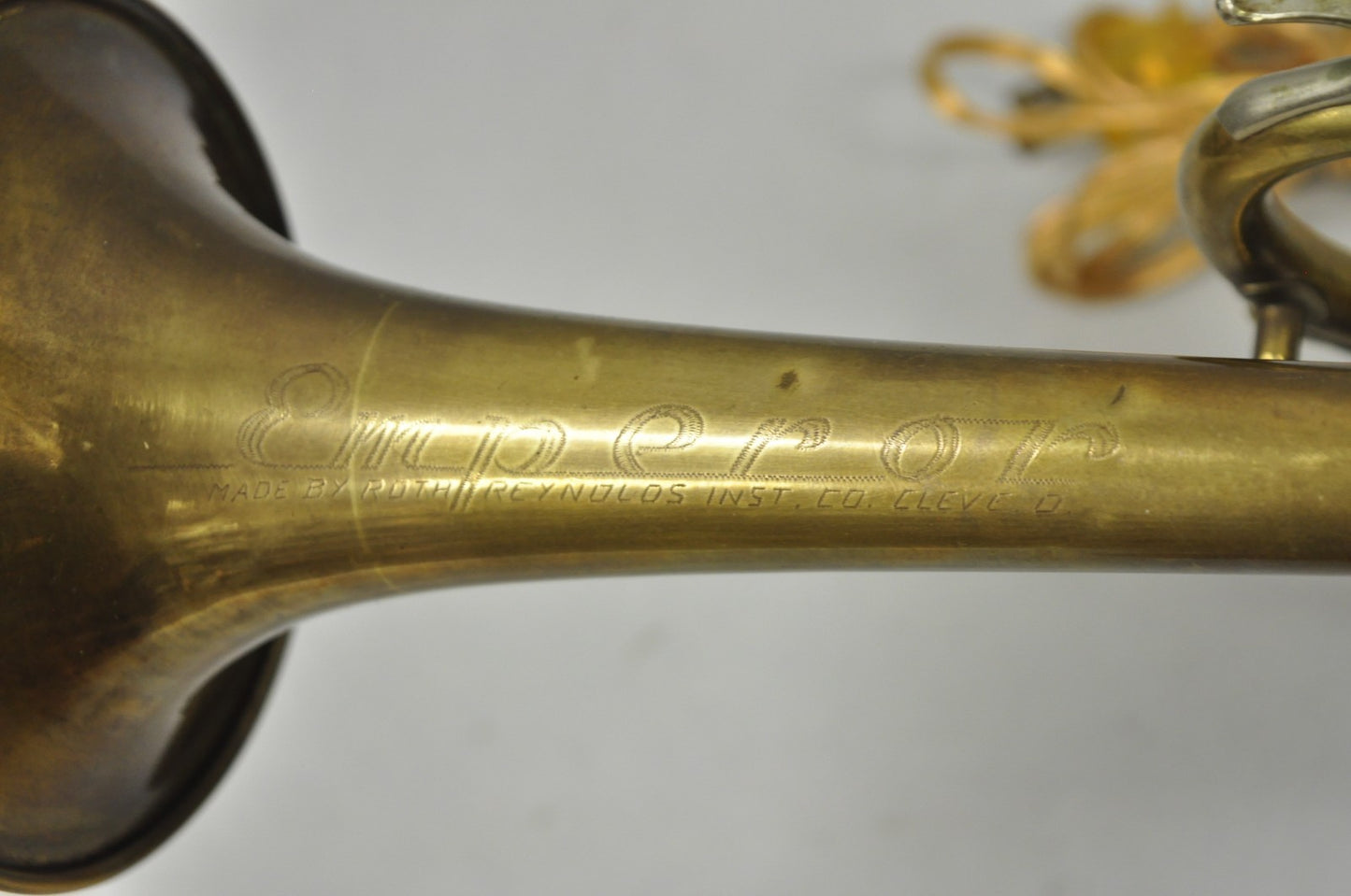Vintage Hollywood Regency Emperor Brass Trumpet Horn Repurposed Table Lamp