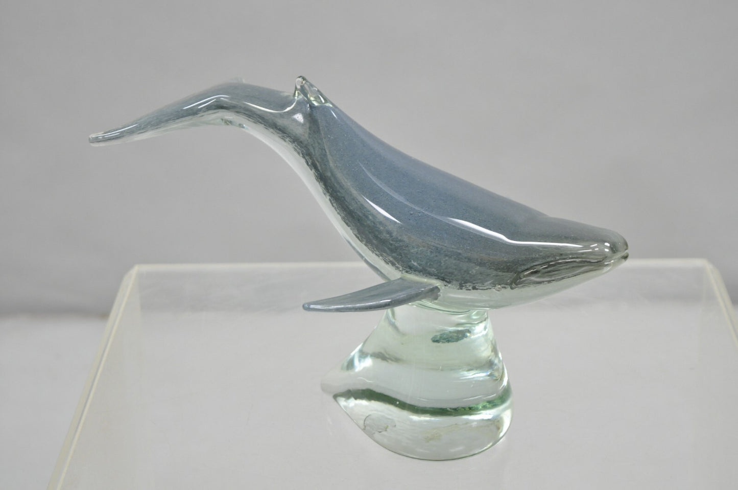 Vinci by Dynasty Glass 12" Modern Humpback Whale Sculpture