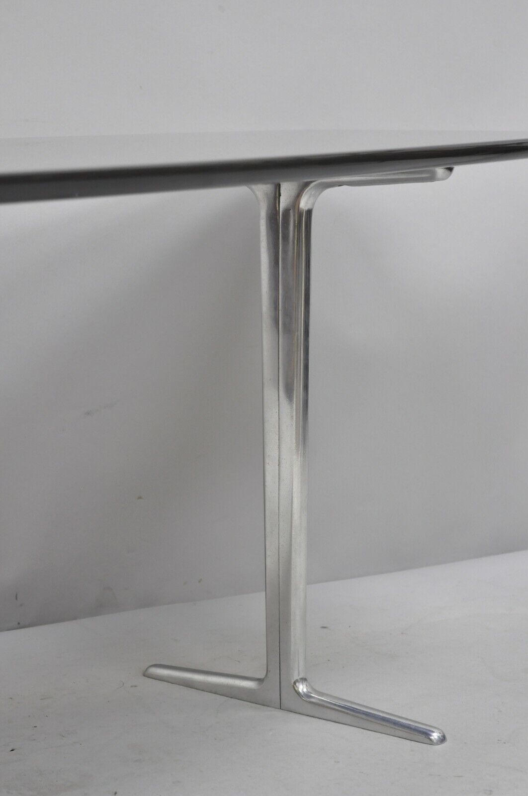 Minotti Italian Modern Surfboard Coffee Table with Chrome Steel Legs