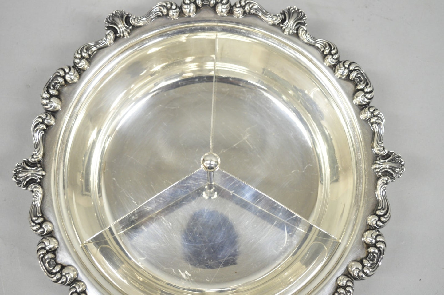 Vintage W&SB Victorian Silver Plated Ornate Round Lidded Vegetable Serving Dish