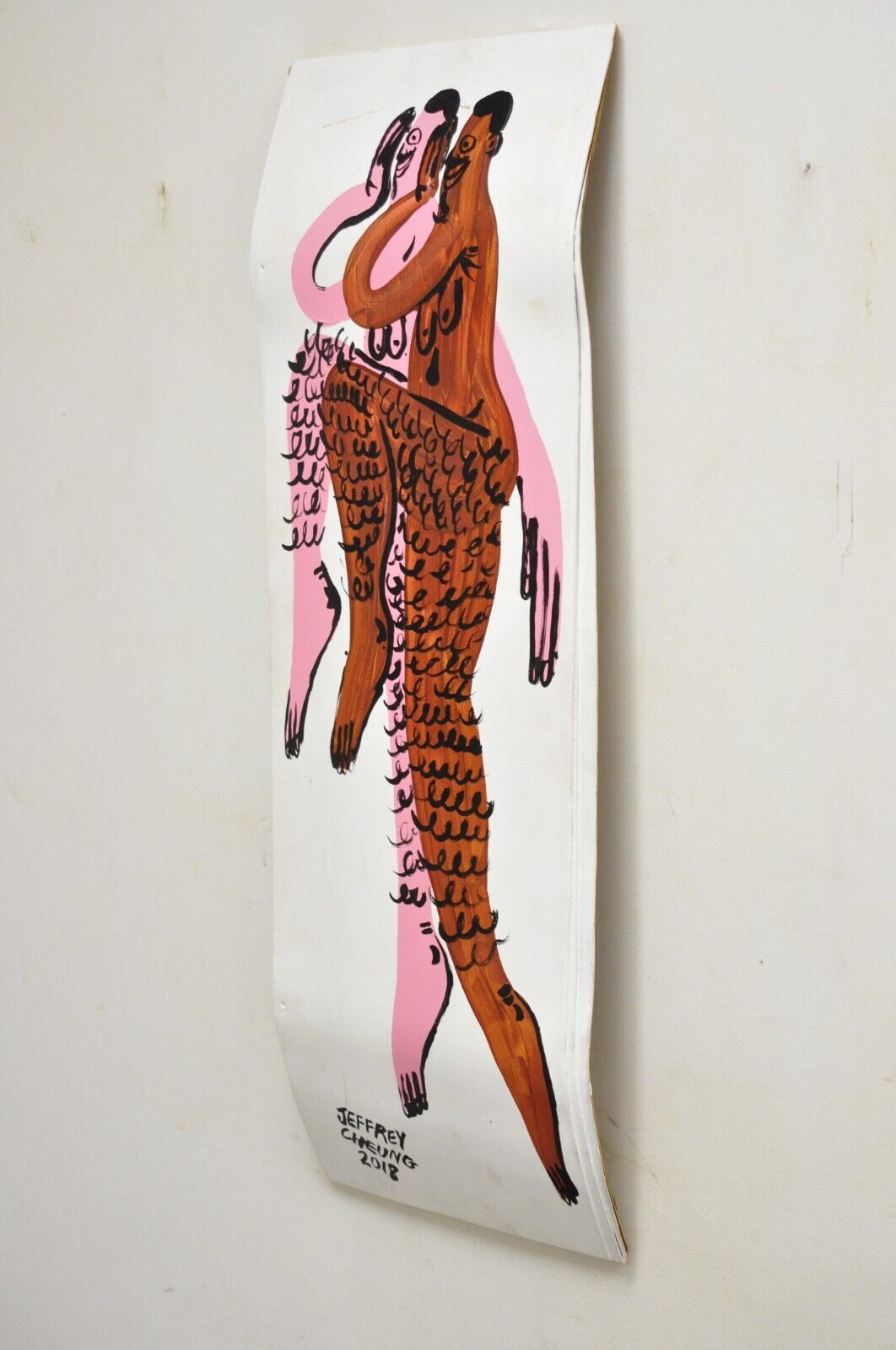 Jeffrey Cheung "In Unity" 2018 Modern Hand Painted Skateboard Deck Wall Art