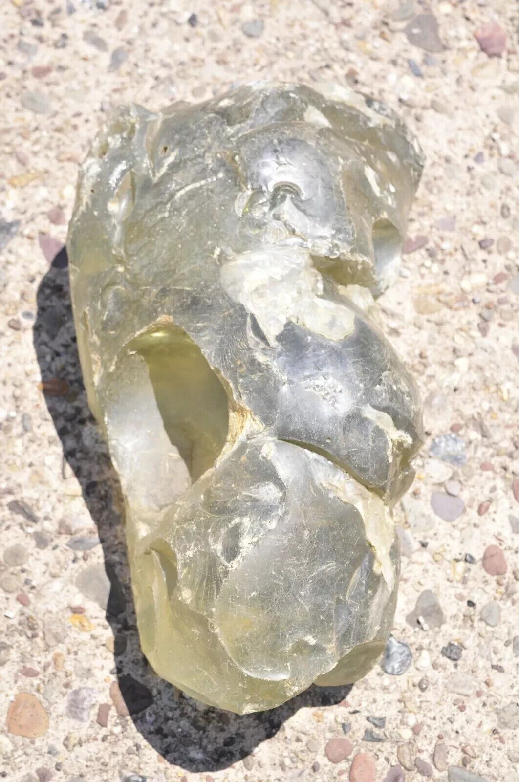 Large Slag Glass Green Chunk Natural Specimen Rock 45 Pound Stone Garden Element