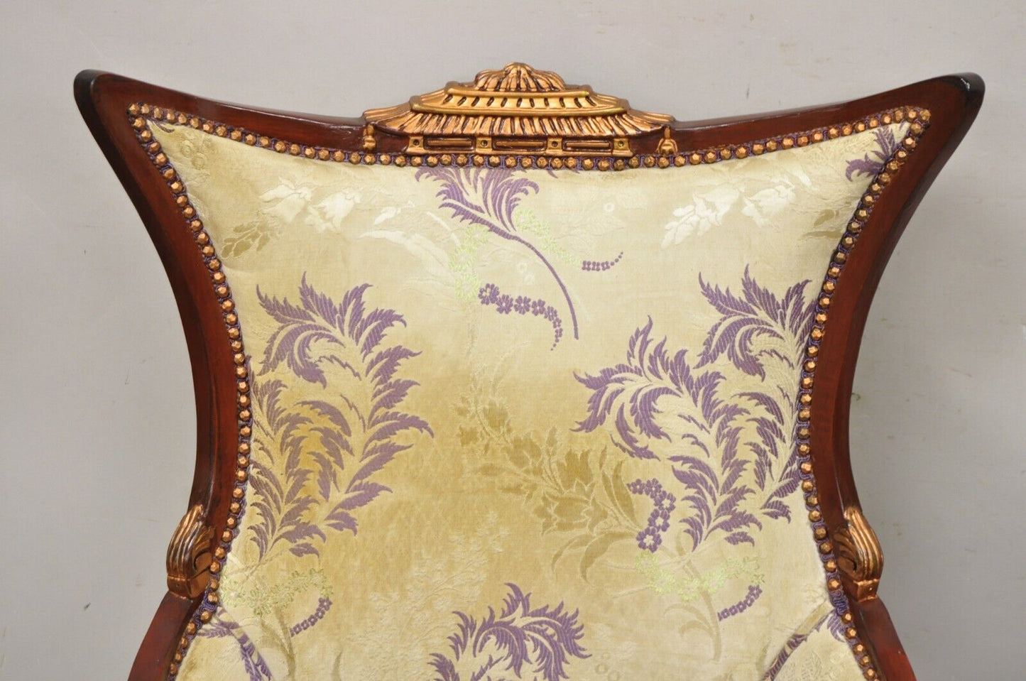 Vintage Chinoiserie Pagoda Figural Mahogany Fireside Parlor Lounge Chairs - Pair