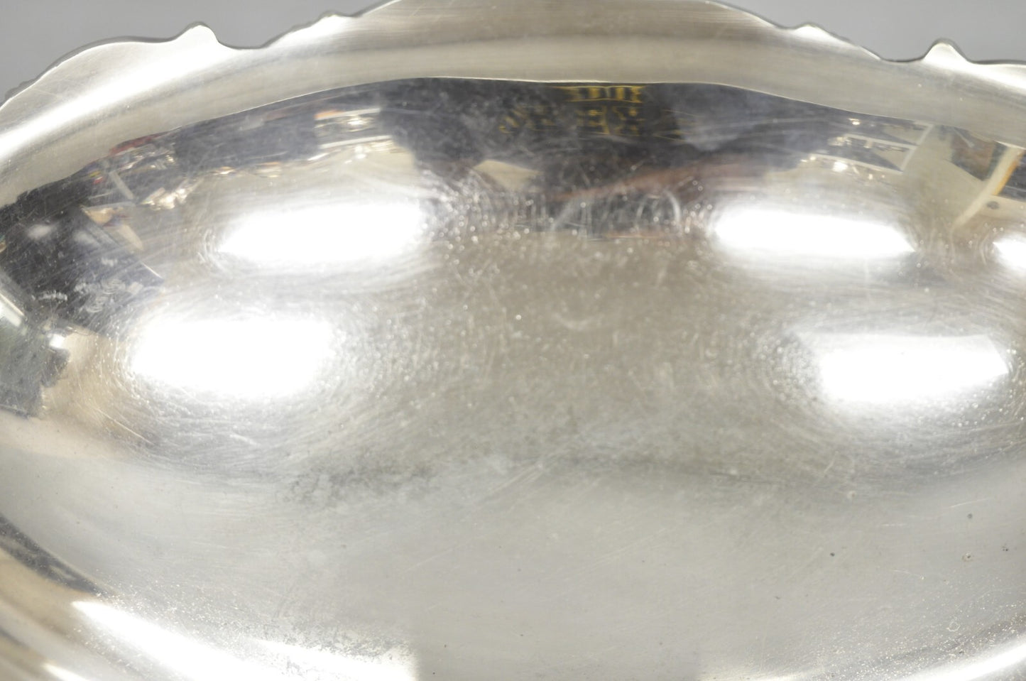 Vintage Victorian Silver Plated Oval Pedestal Centerpiece Fruit Bowl By Lunt
