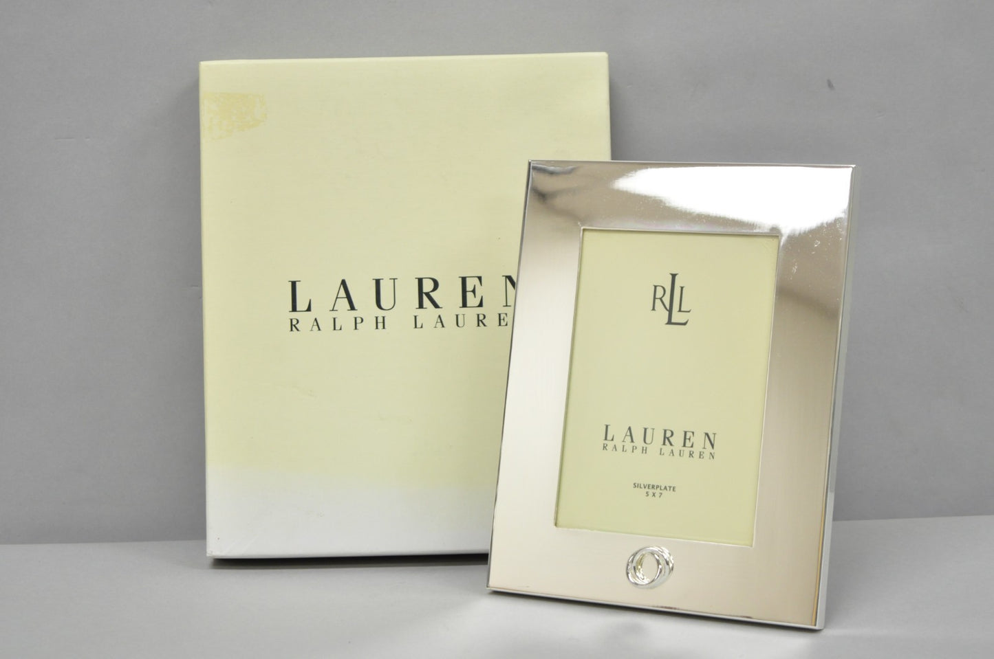 Lauren Ralph Lauren "Vows" Silver Plated 5x7 Wedding Photo Picture Frame