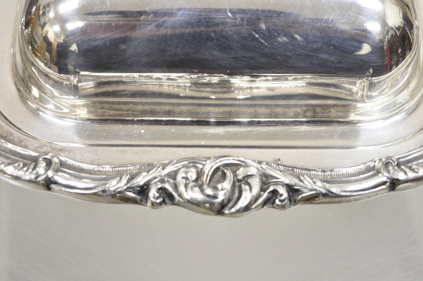 Vintage Gorham Black Starr Silver Plated Lidded Vegetable Serving Platter Dish