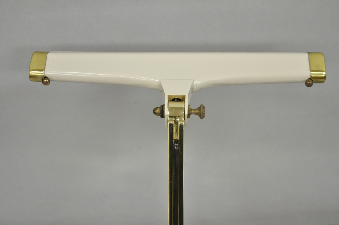 Vintage Cannon Mid Century Modern Enamel & Brass Space Age Adjustable Desk Lamp