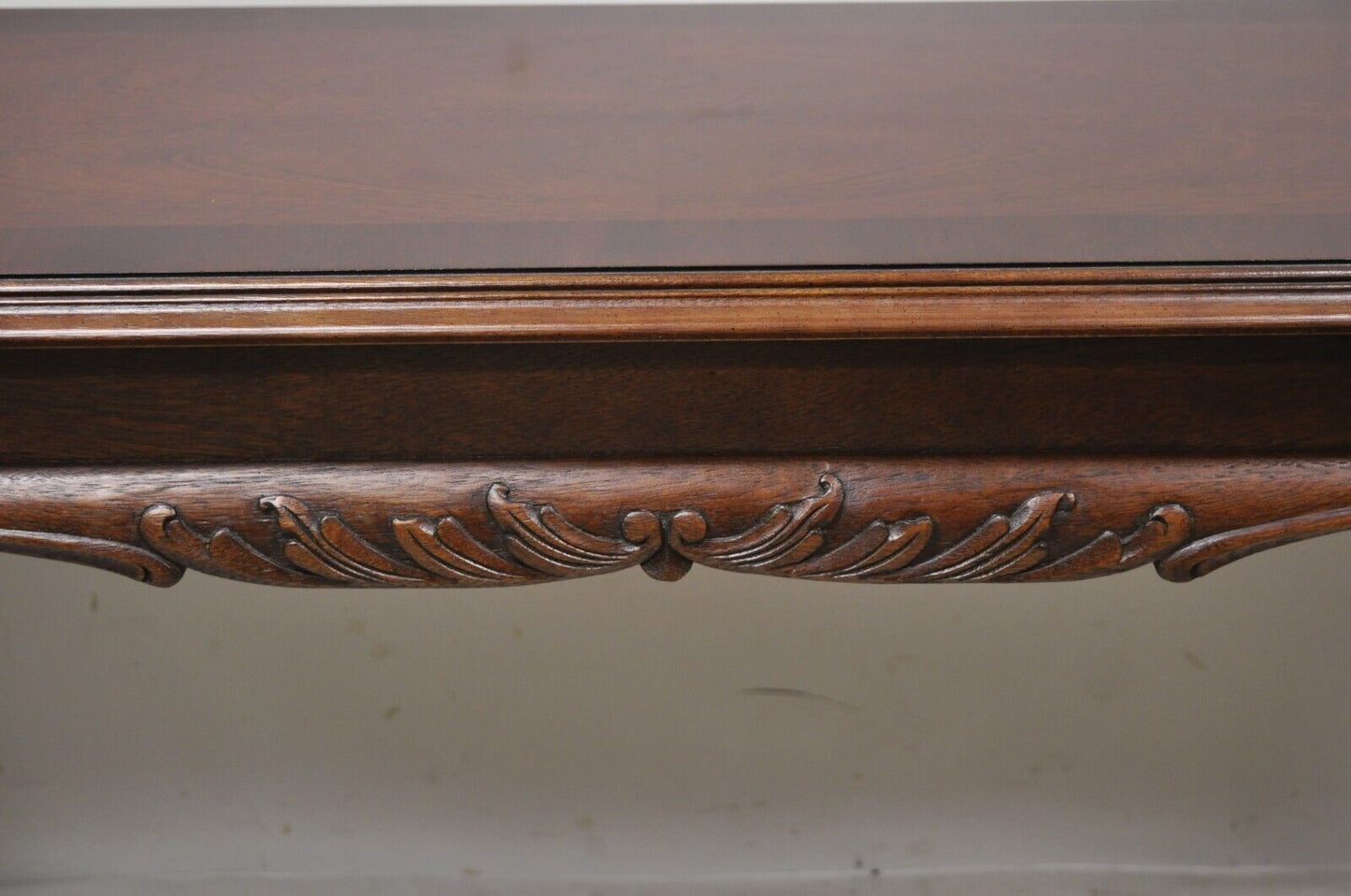 Lane Chinese Chippendale Georgian Mahogany Ball & Claw Console Sofa Hall Table