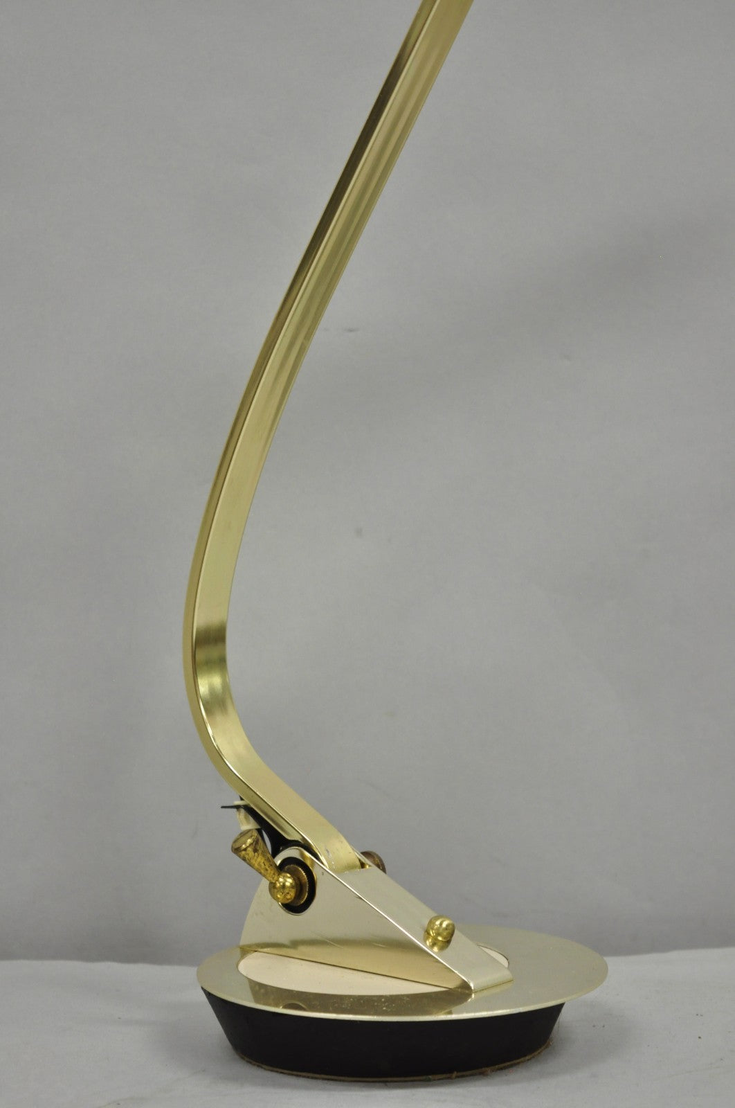 Vintage Cannon Mid Century Modern Enamel & Brass Space Age Adjustable Desk Lamp