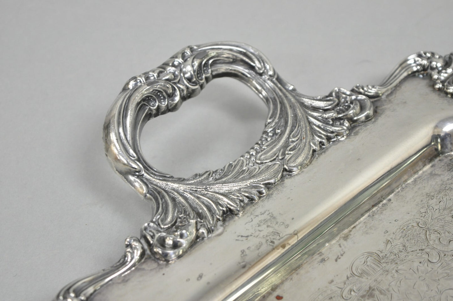 W&S Blackinton Victorian Silver Plated Narrow Serving Platter Dish Bar Tray