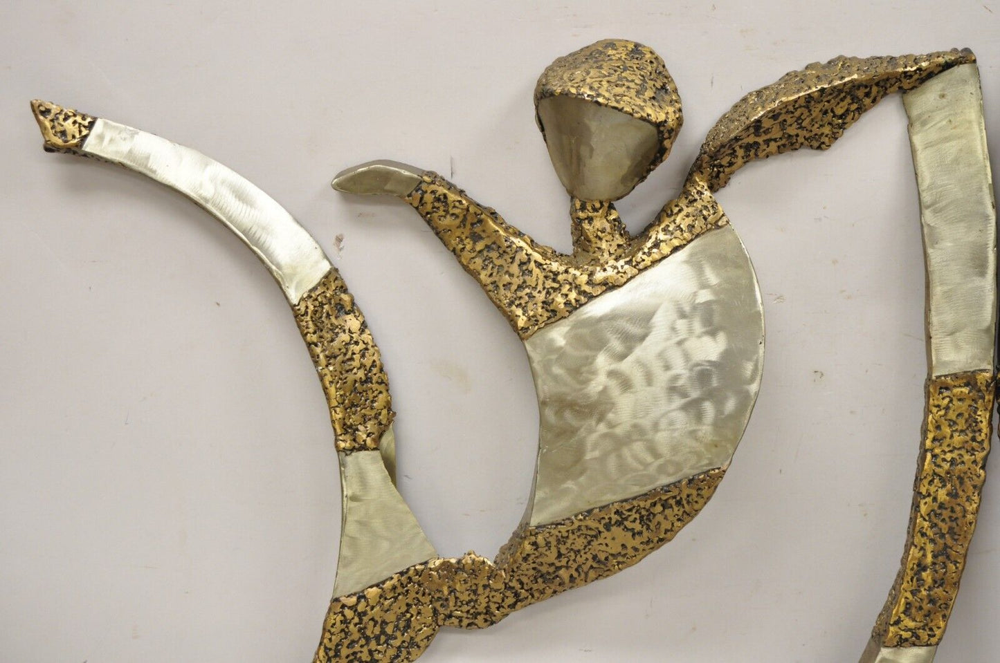 Colbert Collins 1986 Male and Female Dancers Brutalist Wall Sculptures 2 Pc Set