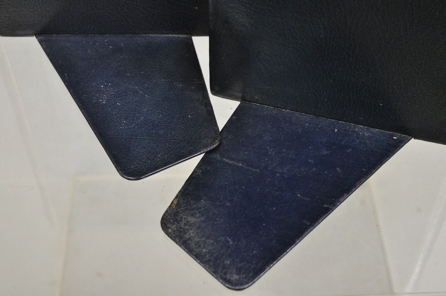 Vintage Italian Green Leather Bound "Patent Law" Faux Book Bookends (C) - Pair