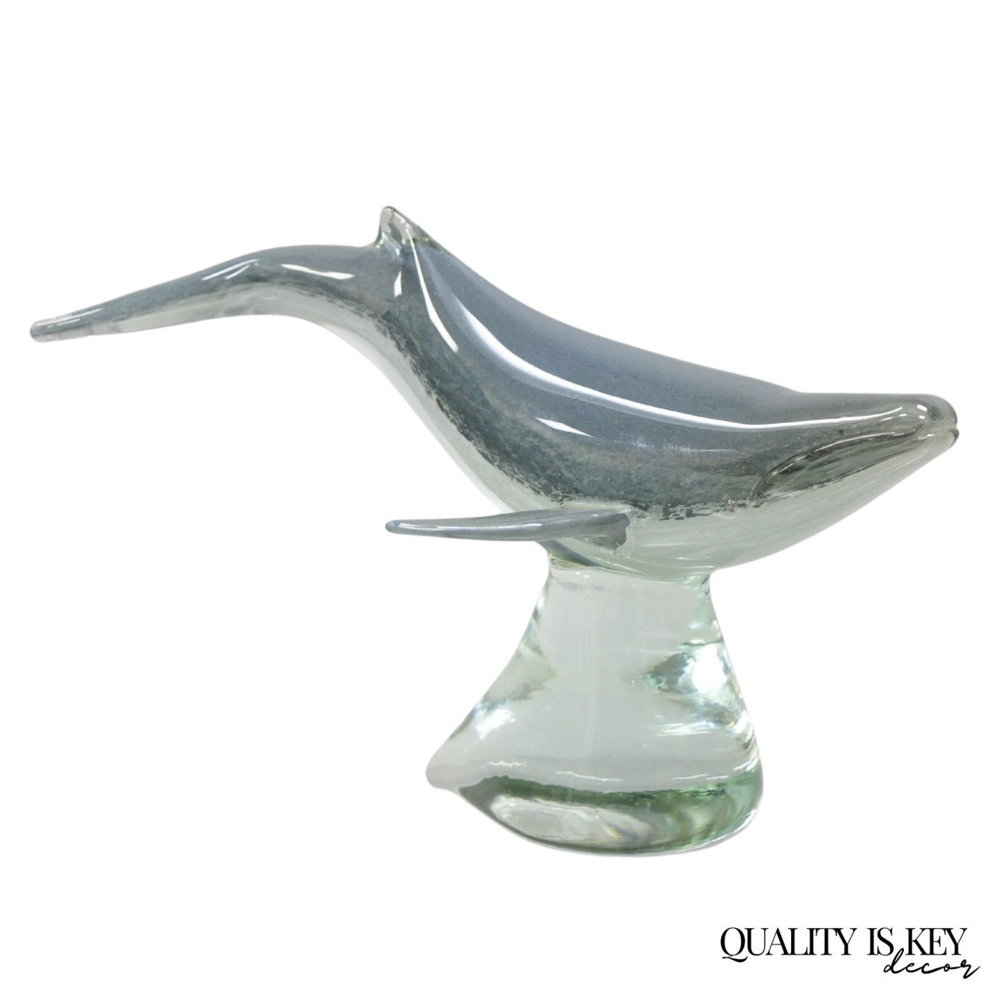 Vinci by Dynasty Glass 12" Modern Humpback Whale Sculpture