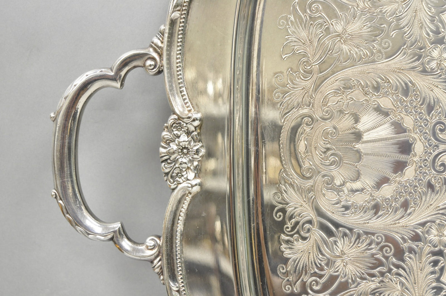 Vintage 1847 Rogers Bros "Remembrance" 9892 Silver Plated Serving Platter Tray