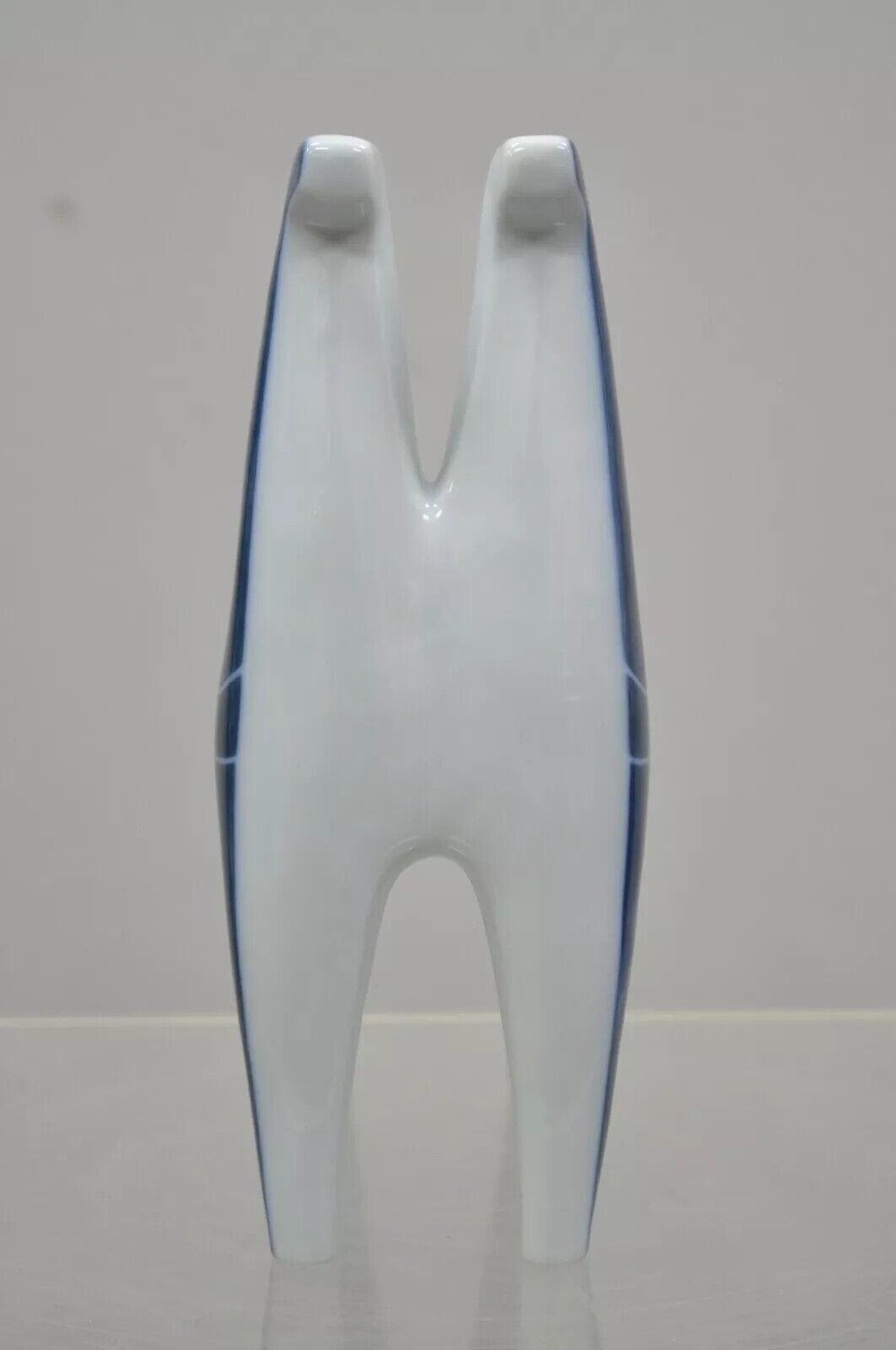 Agnethe Jorgensen for B&G Bing and Grondahl Porcelain Double Horse Statue Figure