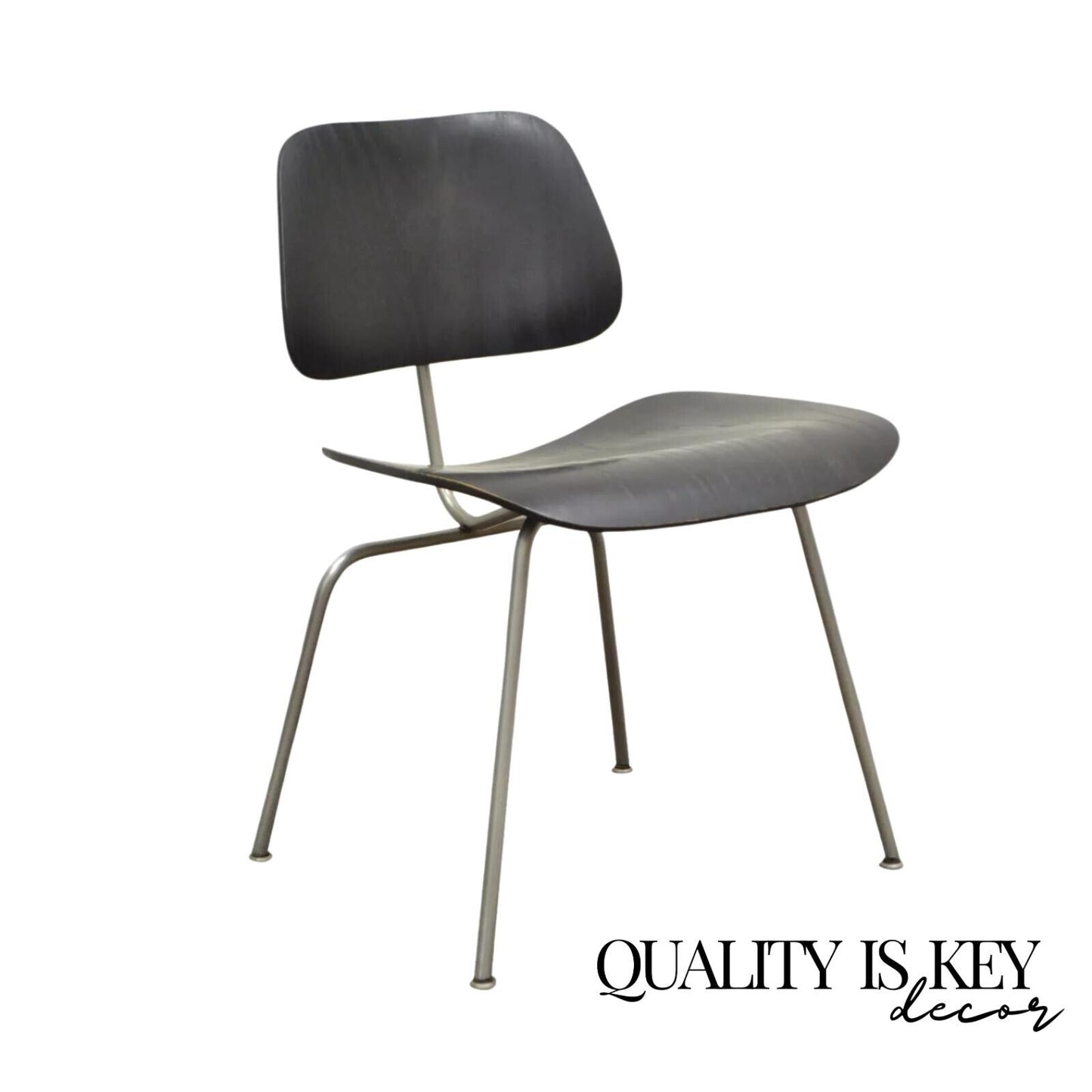 Vintage Herman Miller Eames DCM Ebony Mid Century Modern Dining Side Chair