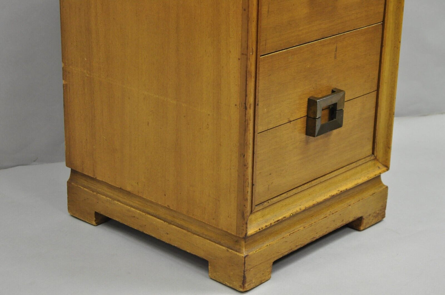 Mid Century Modern Mahogany James Mont Style Nightstands by Red Lion - a Pair