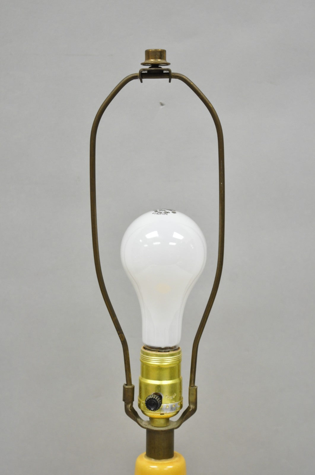 Mid Century Modern Lotte and Gunnar Bostlund Mustard Yellow Ceramic Table Lamp