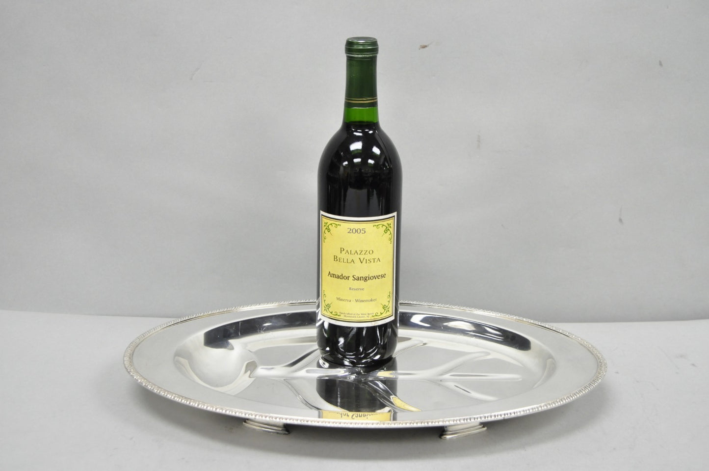 Vintage Oneida Silver Plated Regency Oval Meat Cutlery Serving Platter Tray