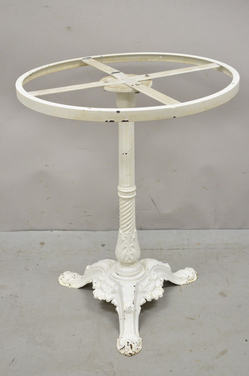 Pierre Ouvrier & E Ringuet Paris French Cast Iron Bistro Pedestal Table Base