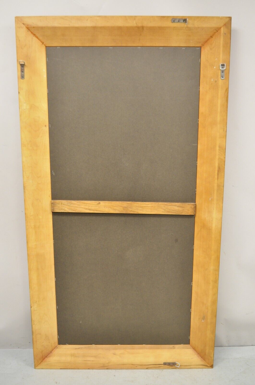 Large Cherry Wood Frame Beveled Glass 65" Standing Dressing Hall Mirror