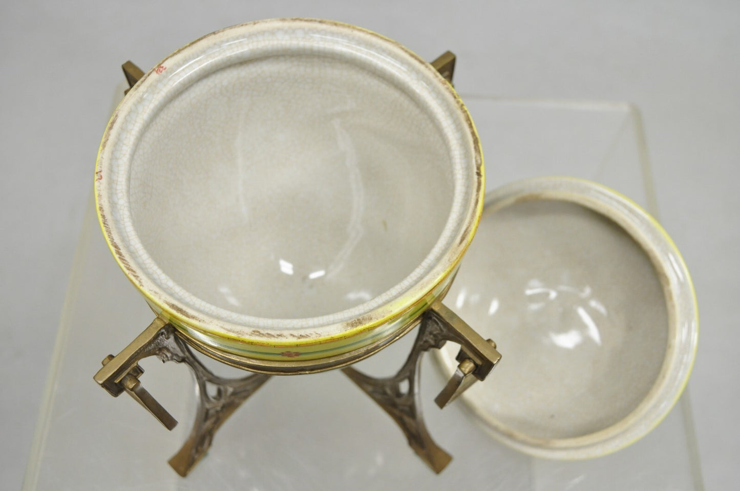 Repro Art Nouveau Lidded Serving Dish Sugar Bowl Tureen on Stand after WMF
