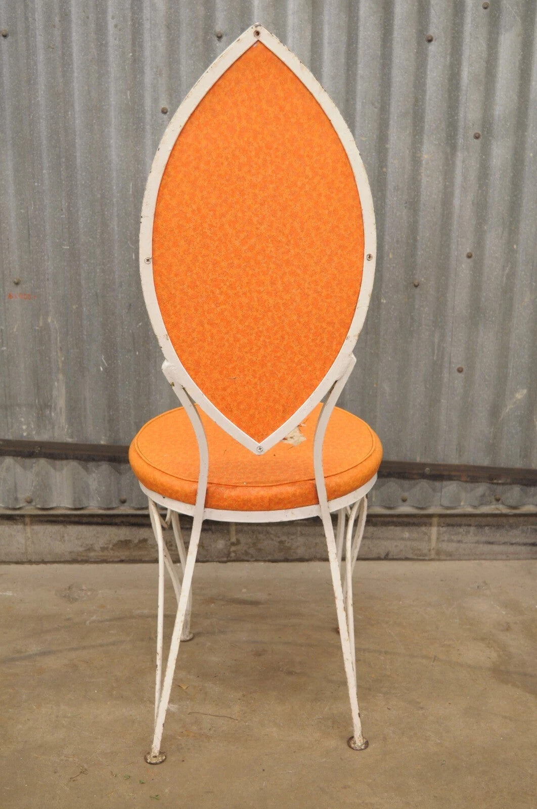 Vintage Hollywood Regency Salterini Style Marquise Wrought Iron Side Chair (B)