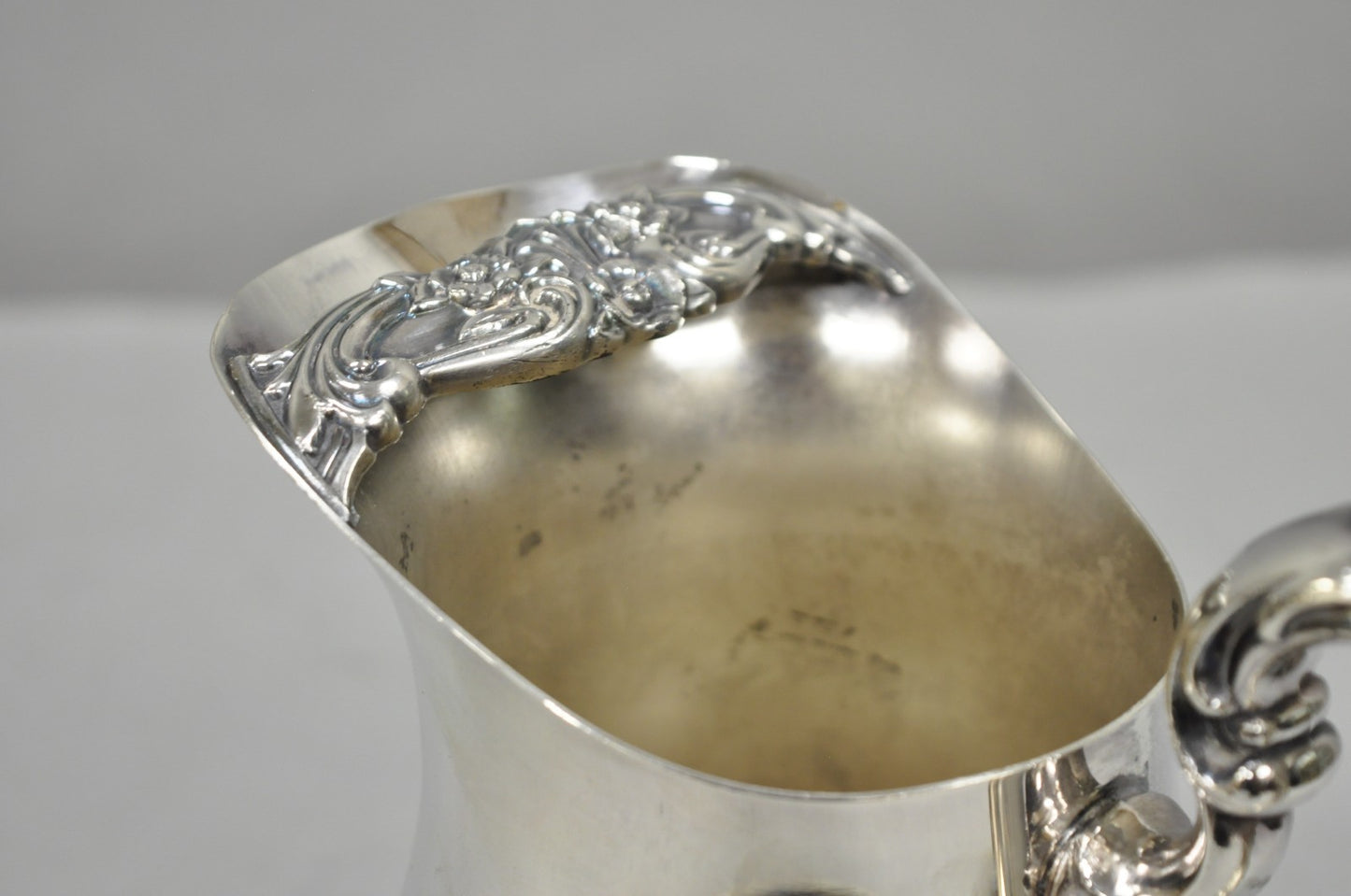 Vintage International Silver Co Silver Plated Victorian Bulbous Water Pitcher