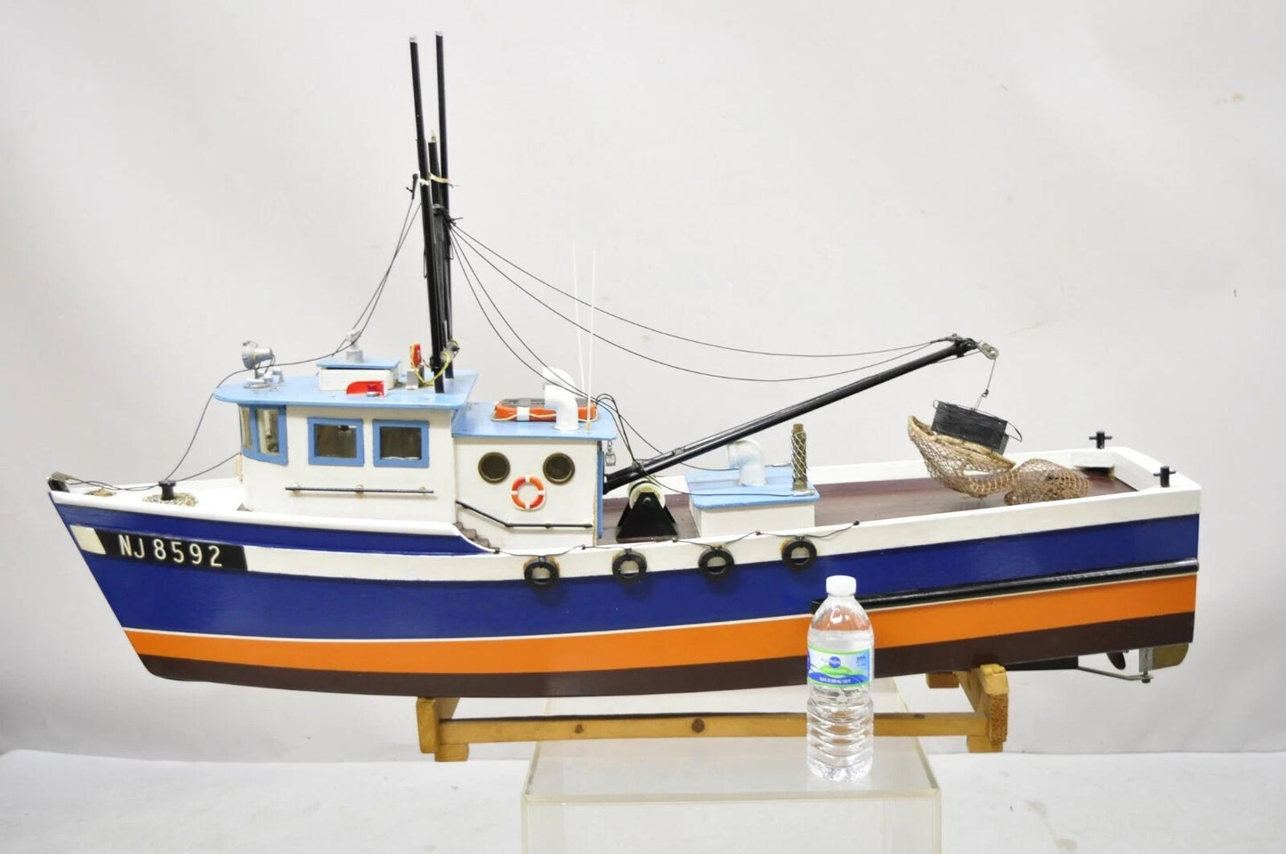 Vintage Arts & Crafts Large 48" Fishing Shrimp Boat Ship Model A - Rab NJ 8592