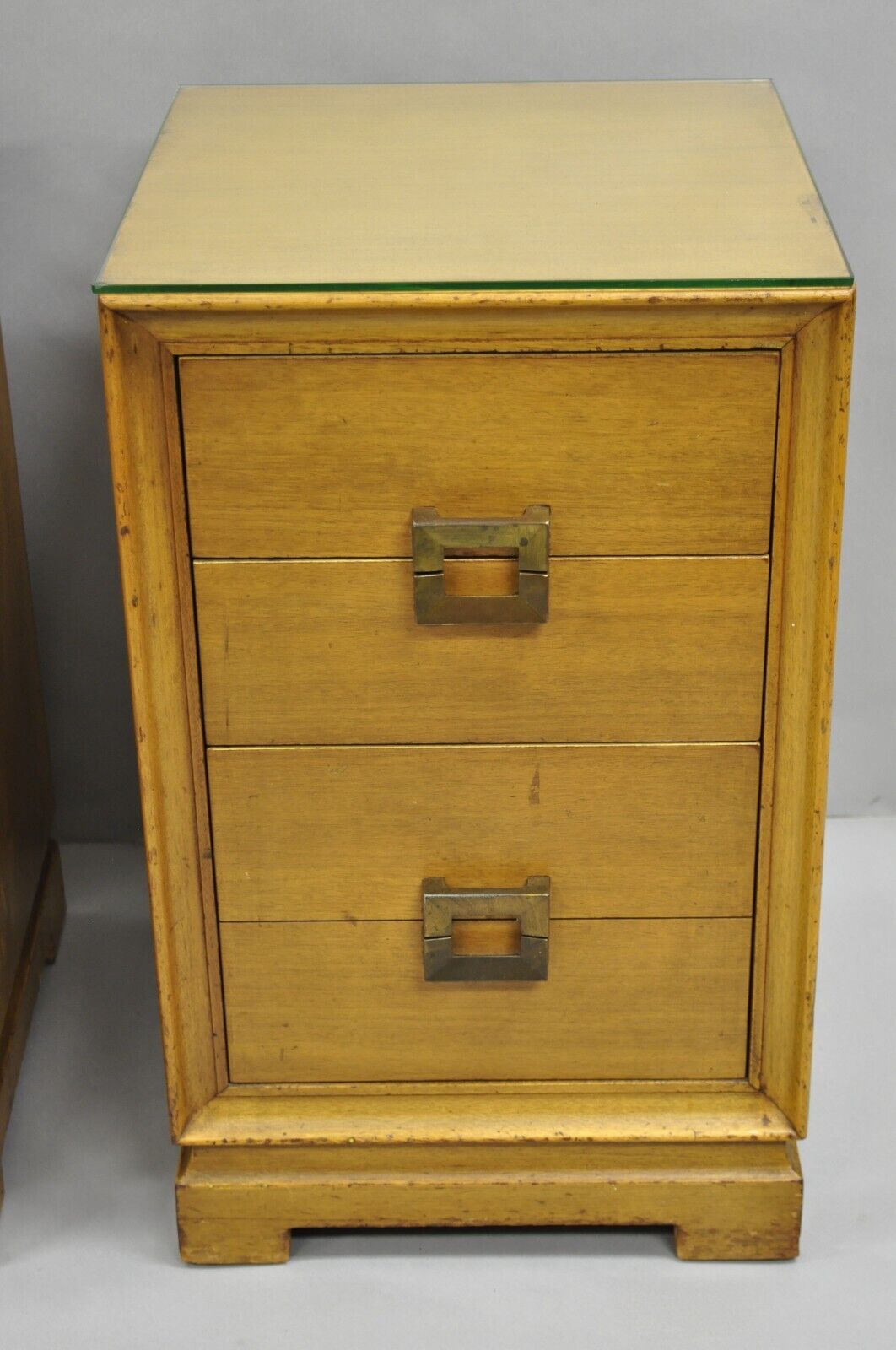 Mid Century Modern Mahogany James Mont Style Nightstands by Red Lion - a Pair