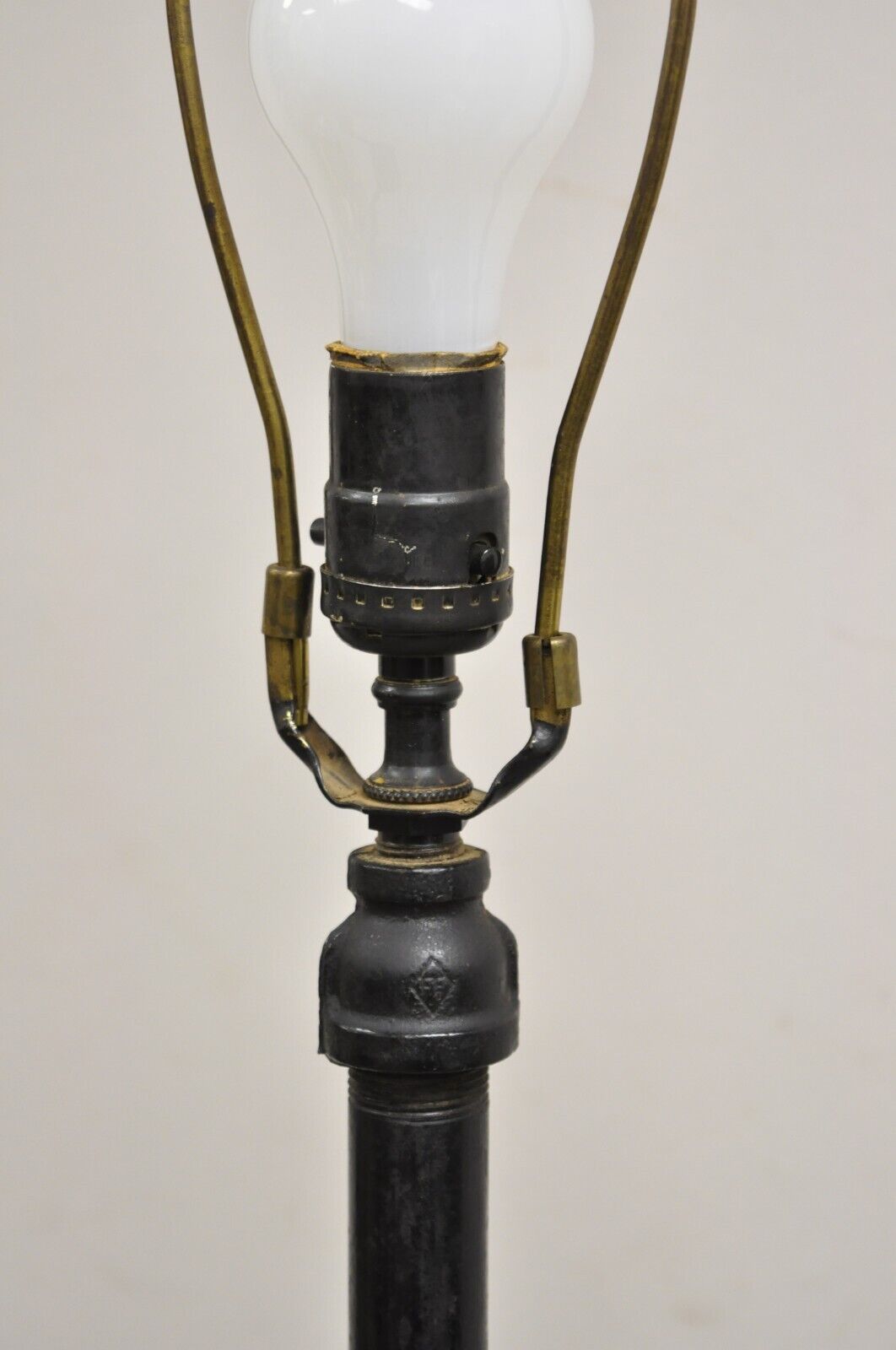 Antique Industrial Modern Black Fuel Cylinder Converted Steel Table Lamp - Pair